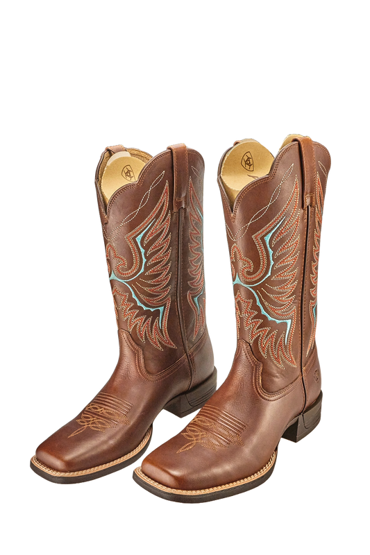 Ariat Womens Rockdale Western Boot Naturally Distressed Brown